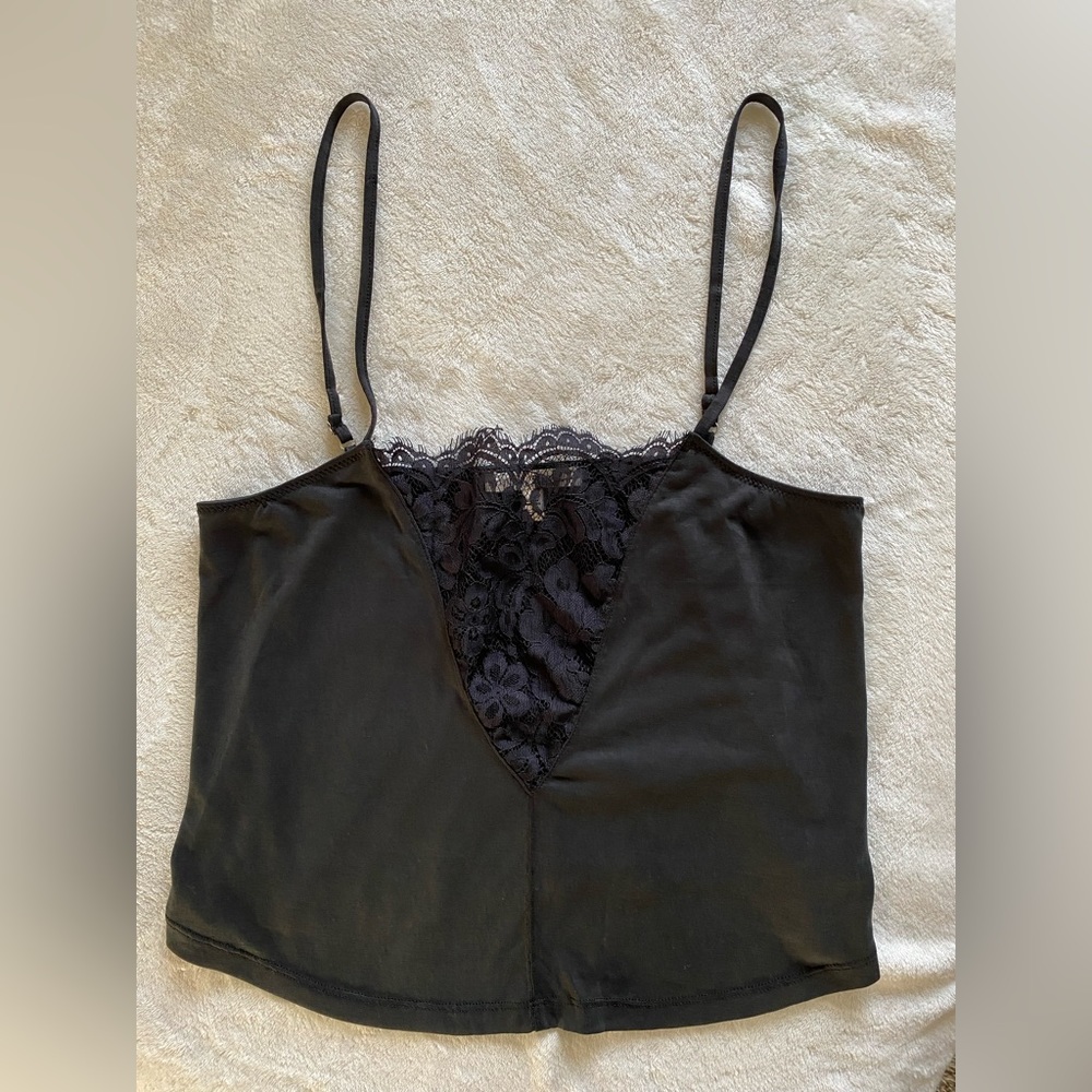 Express Black Lace Cami, Size S, Soft Modal